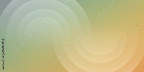 Abstract background with layered circular swirl shapes and pastel sage green to dusty orange gradient.