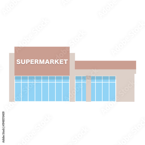 スーパーマーケットの建物イラスト
