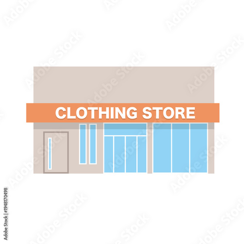 服屋・アパレルショップの建物イラスト
