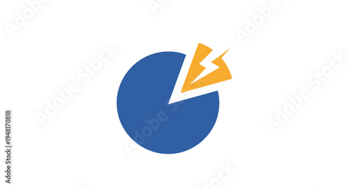Blue Pie Chart with Orange Arrow. Free Download Blue Pie Chart with Orange Arrow. - GFXLoad