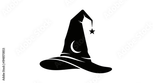 Black magic witch hat symbol.