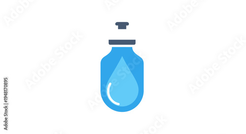 Blue plastic bottle with dropper.