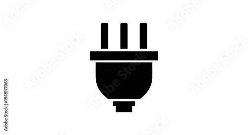 Electric plug icon with prongs.