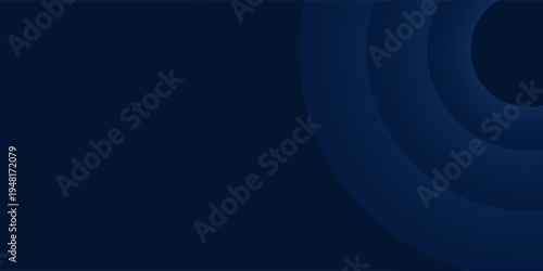 Modern geometric background with blue circles. 3D render art