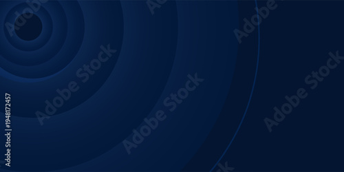 Modern geometric background with blue circles. 3D render art