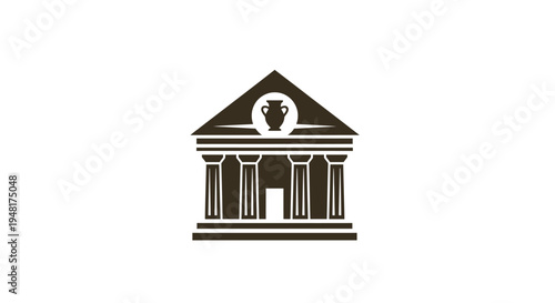 Building with Columns and Pediment.