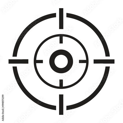 Focus concept vector illustration with target symbol and human mind concentration idea
