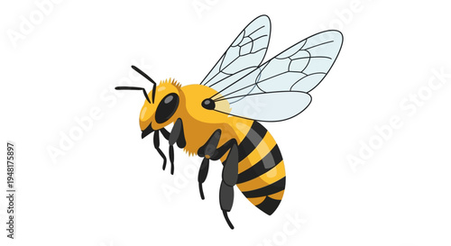 Cartoon bee flying