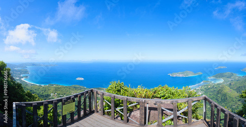Morn blanc view point panorama, Mahe, Seychelles