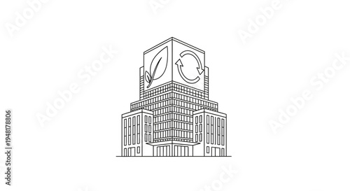 Clock Tower Architectural Drawing Design.