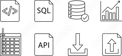 Data management and api icons