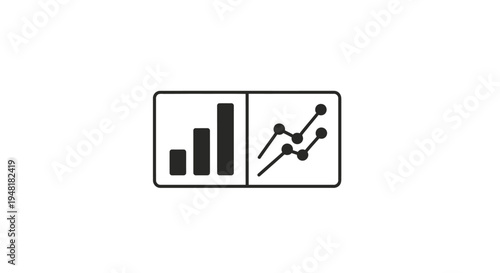 Bar Chart and Line Graph Icon.