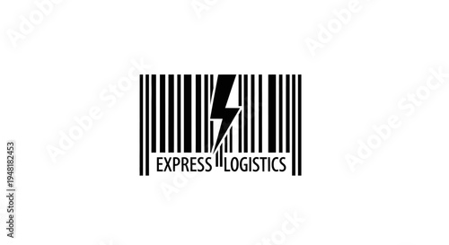 Barcode with Express Logistics Text.