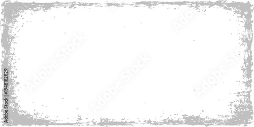 Vintage black grunge frame vector with a dirty ink splatter texture and artistic paint spray stains for a grungy wallpaper border design