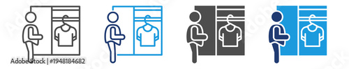 dressing grooming icon set multiple style