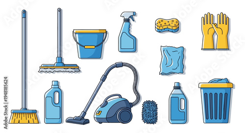Cleaning Supplies Tools and Equipment for Household Maintenance
