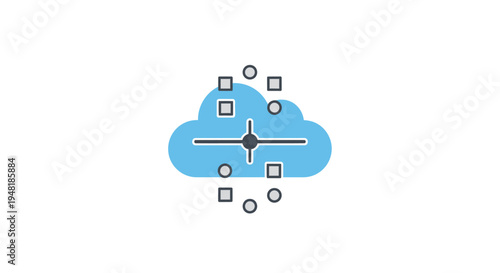 Cloud Server Storage Technology Concept.