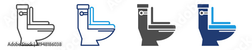 toilet hygiene icon set multiple style