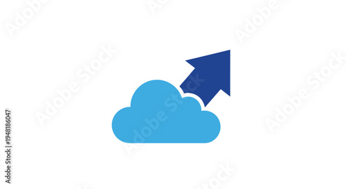 Cloud with upward pointing arrow icon.