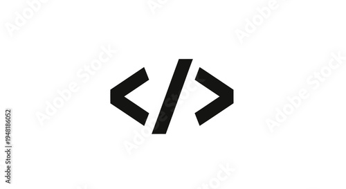 Code symbol programming language icon.