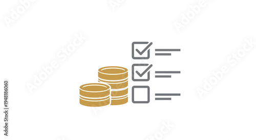 Coins with check boxes beside them.