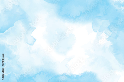 Soft focus sky with white and light blue clouds