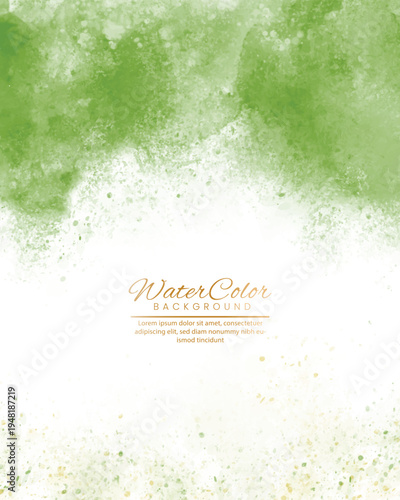 Blurry green and white abstract image with faint text