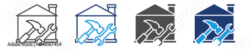 maintaining house icon set multiple style