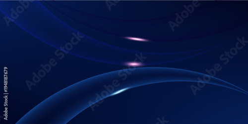 Abstract light neon curve technology background, Blue and Pink glowing lines background for presentation business or tech event poster EPS 10