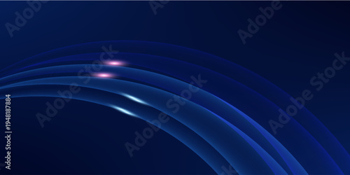 Abstract light neon curve technology background, Blue and Pink glowing lines background for presentation business or tech event poster EPS 10