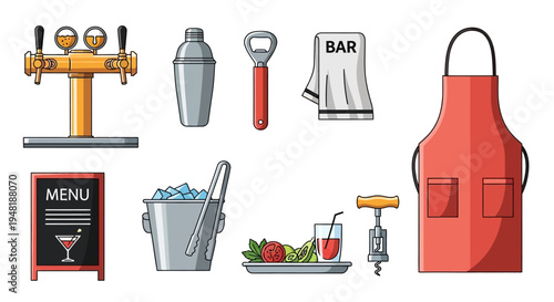 Bar Equipment and Cocktail Making Tools Collection Set