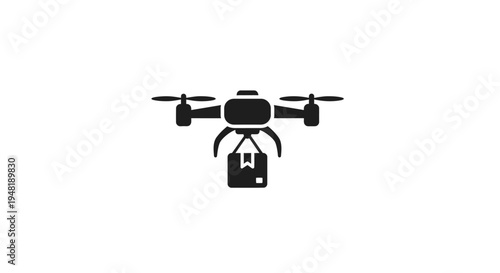 Drone with Camera in Flight.