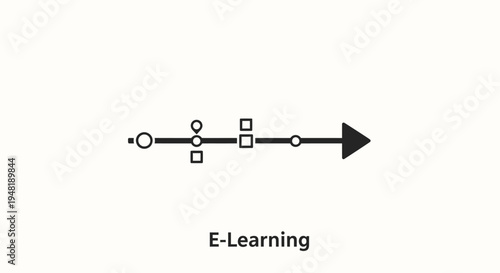 E learning online education concept icon.