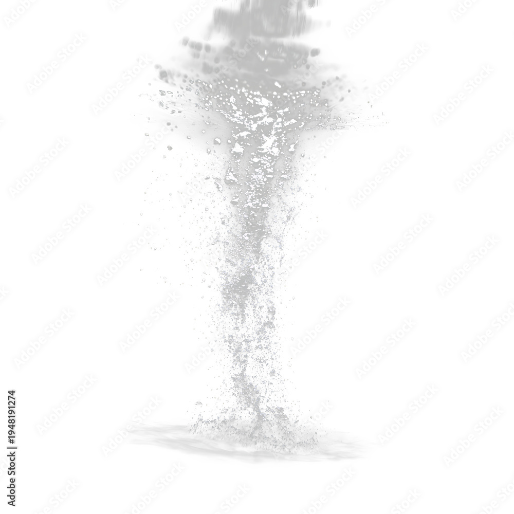 Obraz premium Water splashes upward from a source and creates bubbles on a clear surface during daytime