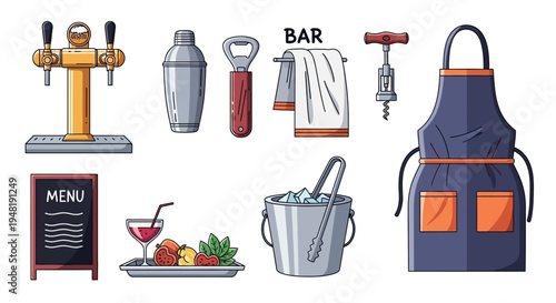 Bar Tools and Accessories Set for Bartending and Drink Service
