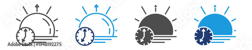 morning icon set multiple style