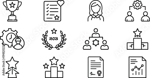 Black and white line of business awards and recognition