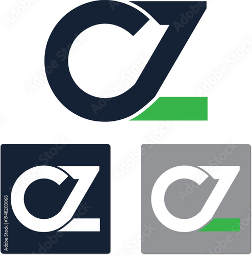 CZ Abstract Monogram Logo Design with Intertwined Letters