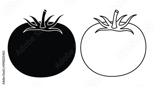 A comparative analysis of tomato illustrations: a study of black and white visual representations