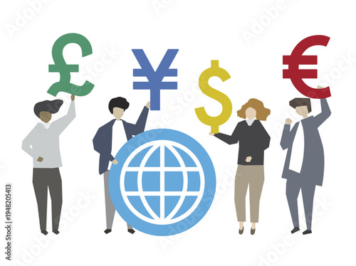 Global Currency Exchange Illustration