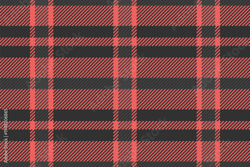 Business texture background seamless, internet textile vector tartan. Diagonal pattern check fabric plaid in grey and red colors.