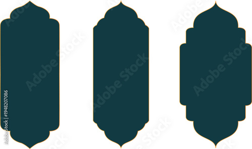 Islamic geometric vector shapes islami patterns and decorative elements