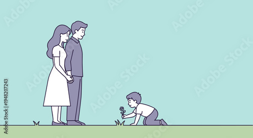 Family standing together in love.