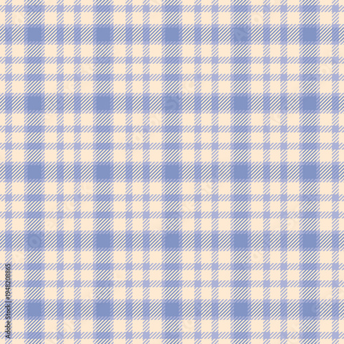 Shape textile fabric pattern, graphic plaid tartan vector. Mesh check background seamless texture in papaya whip and light colors.