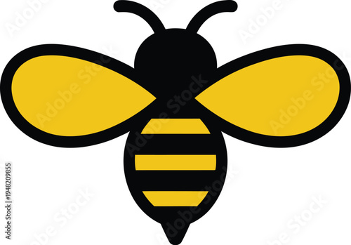 Minimalist Bee Icon A Simple and Elegant Insect Graphic