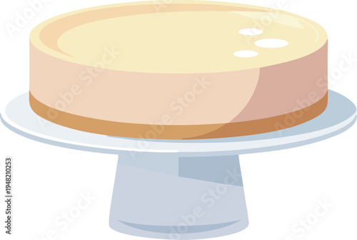 Classic Cheesecake Whole Cake Illustration