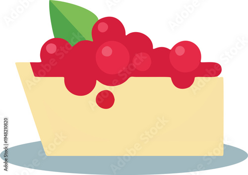 Red Berry Cheesecake Illustration