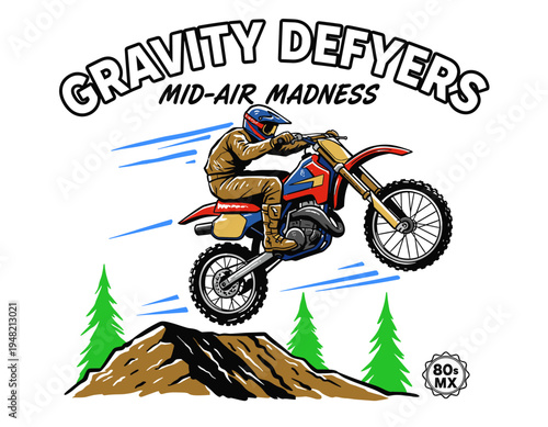 Build for speed. Motocross print design for t shirt print, poster, sticker, background and other uses. Legend race. Road speed graphic print.