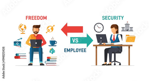 The modern career dilemma Weighing the benefits of work flexibility and independence against the stability of secure traditional employment