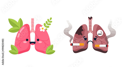 Healthy Lungs vs